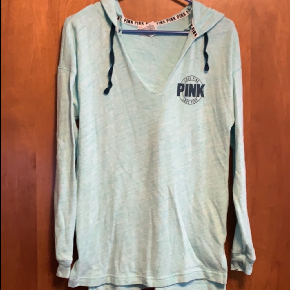 Victorias Secret Pink Pullover Hoodie Sweatshirt Extra Small